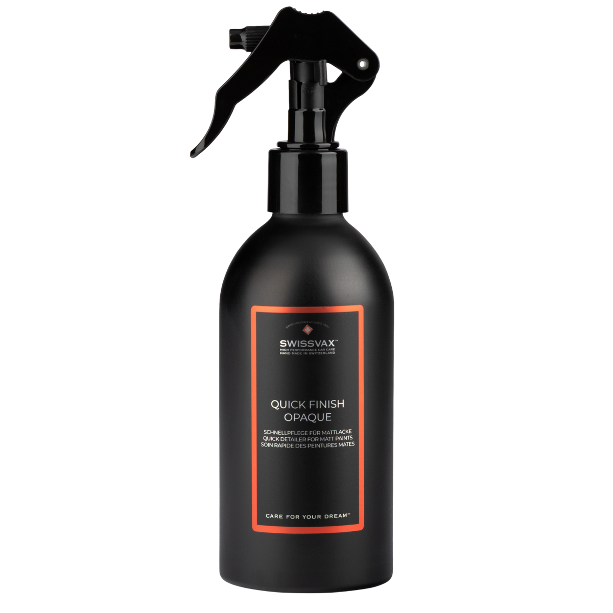 Invisible ink MUD N DUST △ FRAGILES 1 Quick Finish Opaque – Schnellreiniger für Mattlack | Swissvax